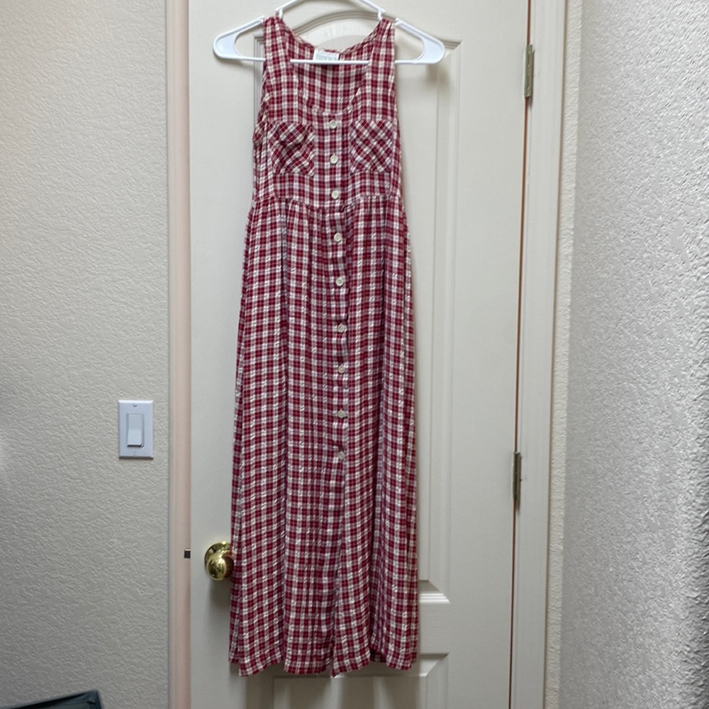 Moda International plaid dress w/ pockets
